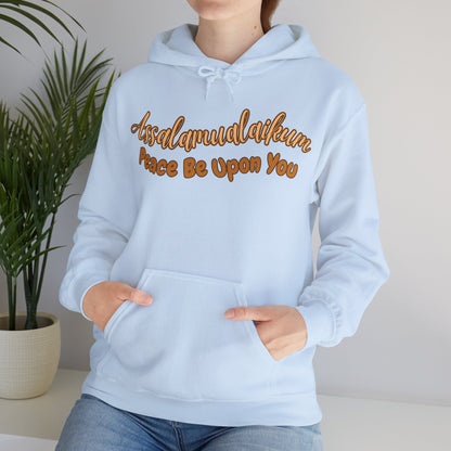 Assalamualaikum Peace Be Upon You Graphic Hoodie - Cozy Salam Typography Unisex Hoodie