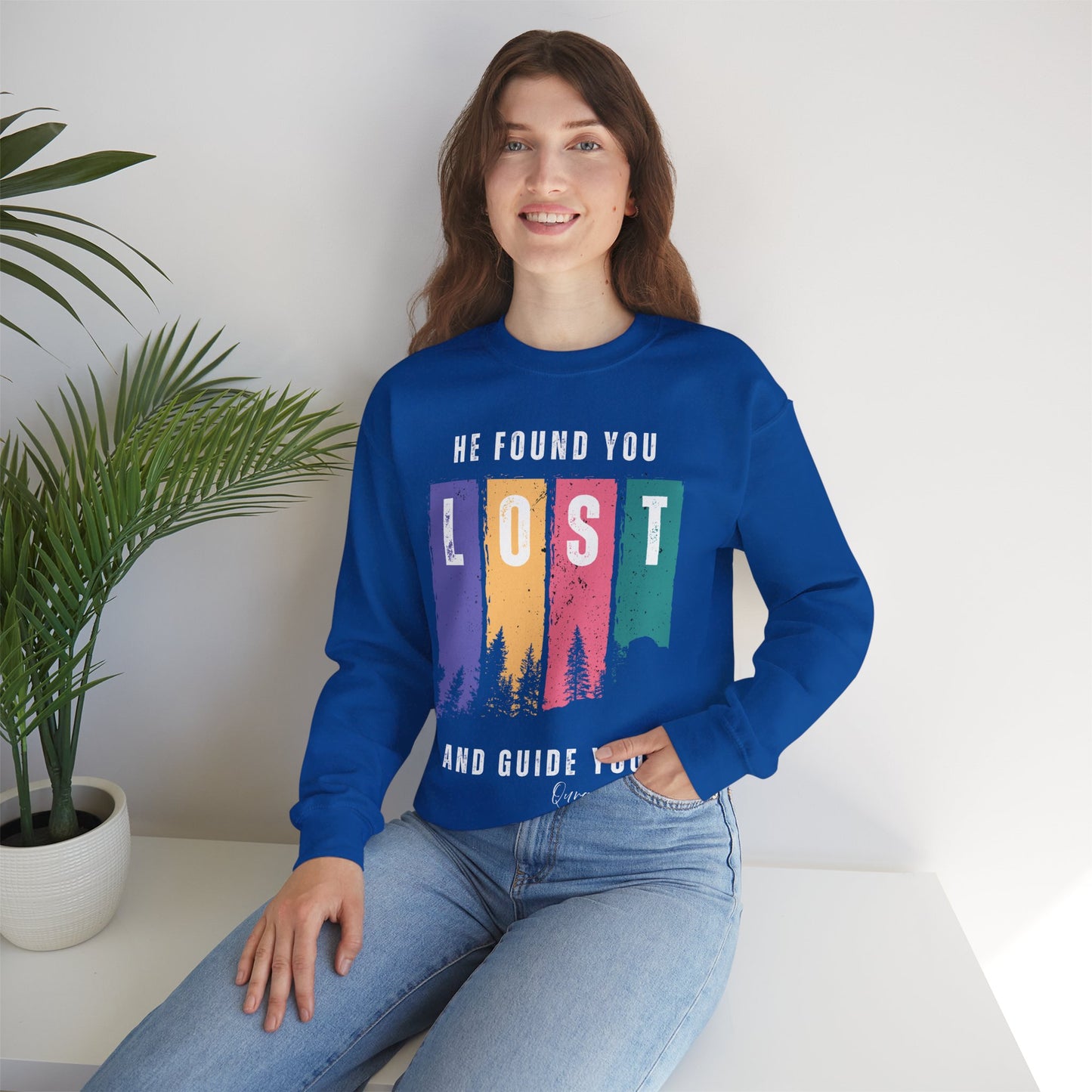 He Found You lost And Guide You Graphic Sweatshirt - He Found You lost And Guide You Typography Islamic Unisex Sweatshirt