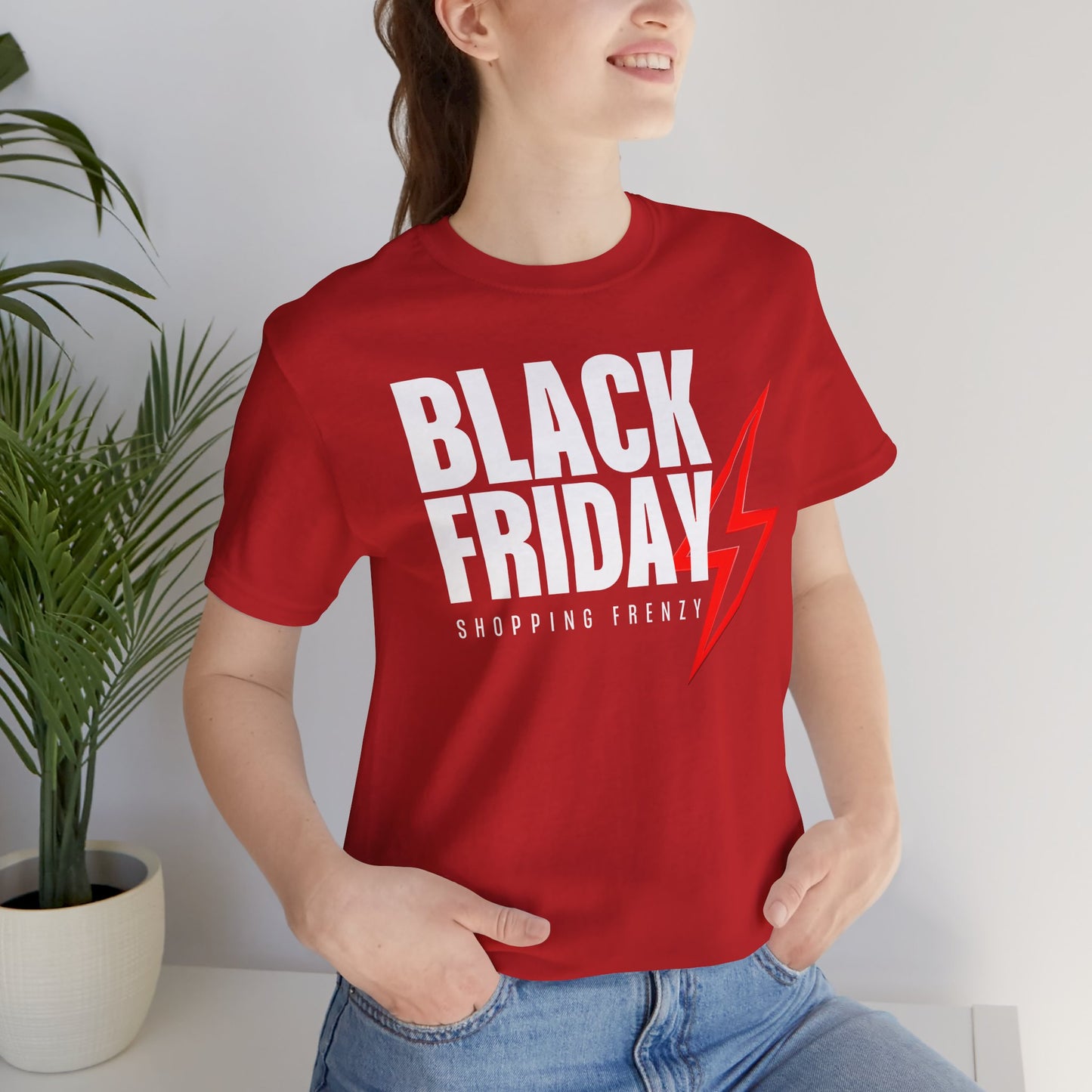 Black Friday Shopping Frenzy T-Shirt - Lightning Graphic Unisex Tee