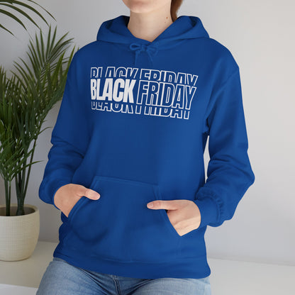 Black Friday Shadow Typography Hoodie - 3D Graphic Fleece