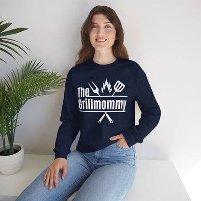 The Grillmommy Typography Sweatshirt - Cozy Soft Cotton Unisex BBQ Graphic Sweatshirt