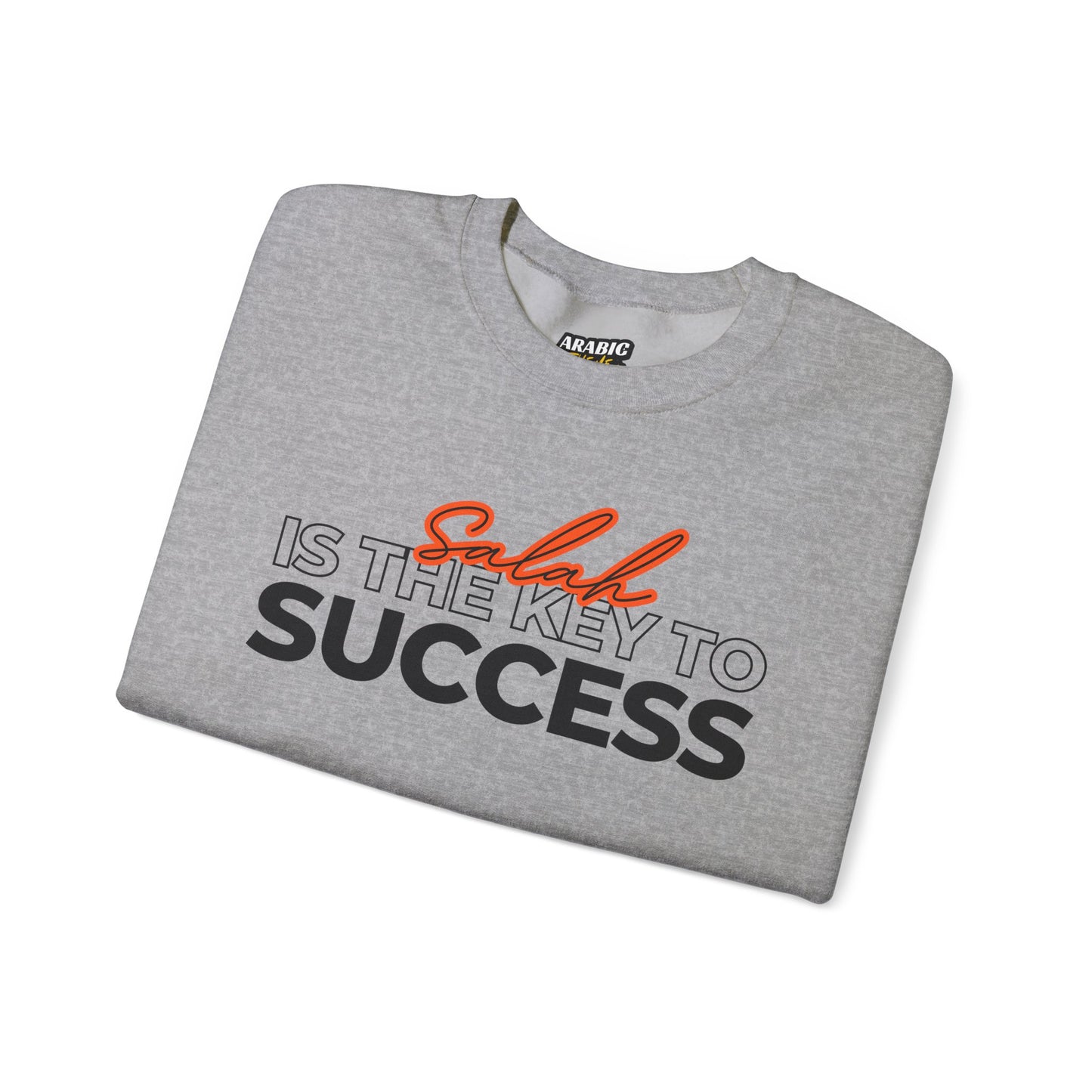 Salah is the Key to Success Typographic Sweatshirt - Cozy Soft Cotton Unisex Statement Sweatshirt