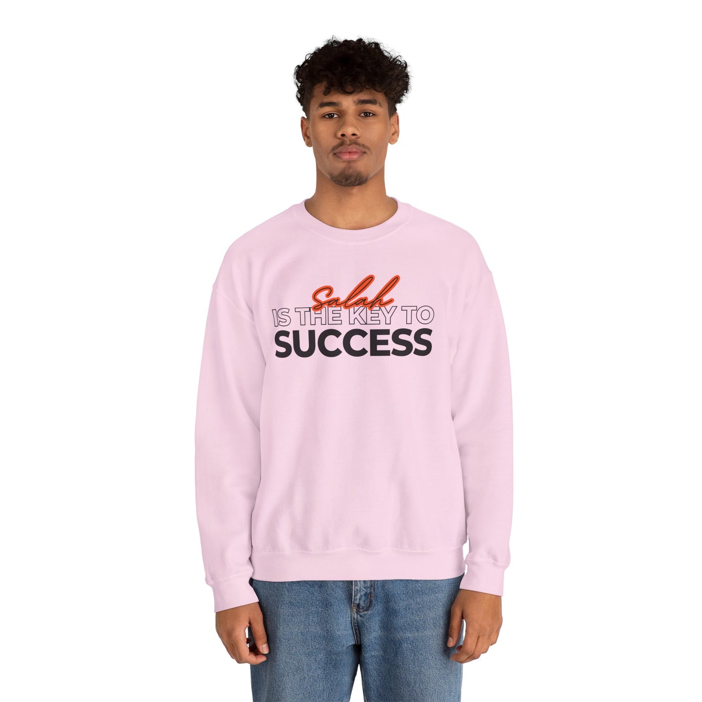 Salah is the Key to Success Typographic Sweatshirt - Cozy Soft Cotton Unisex Statement Sweatshirt