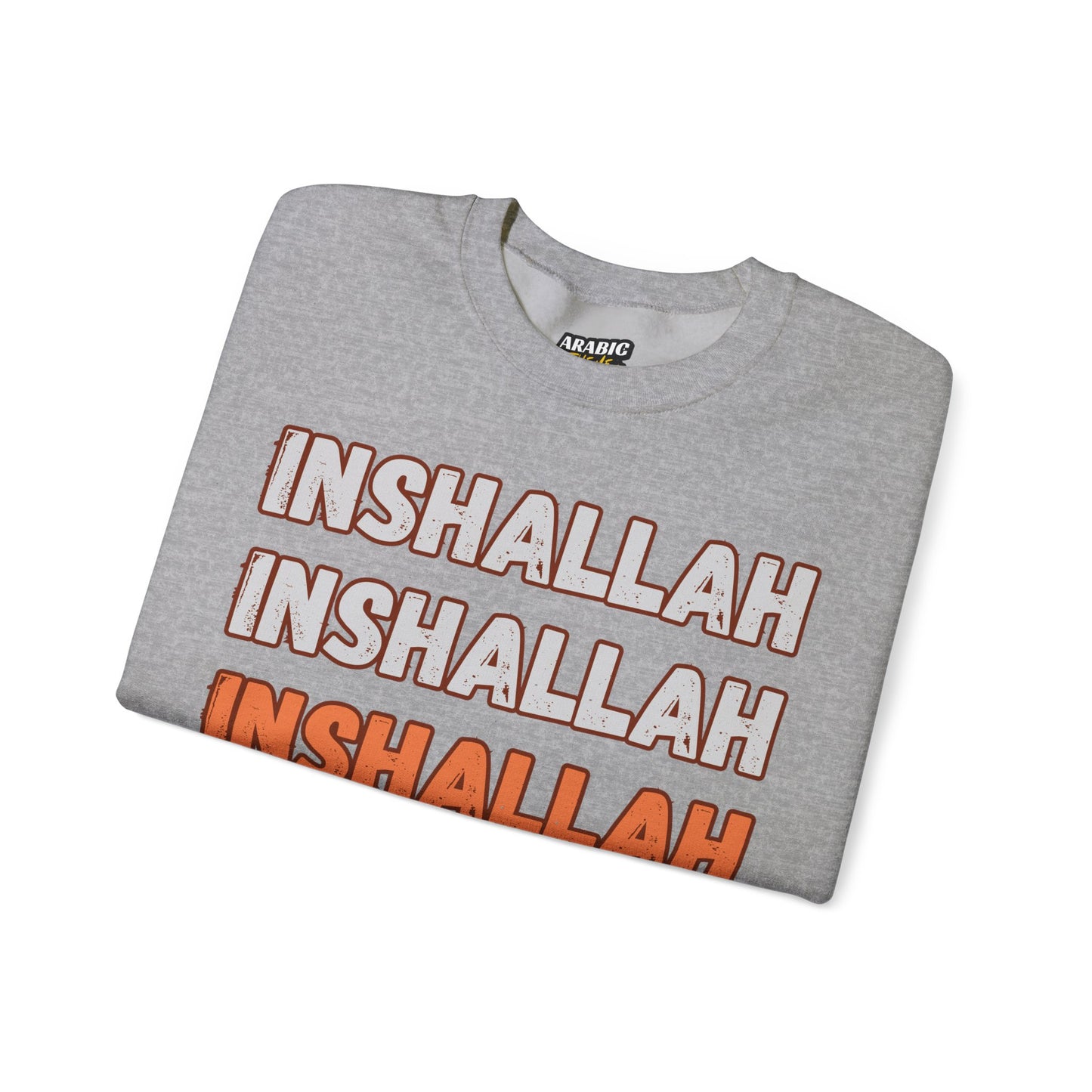 Inshallah Comes True Typographic Sweatshirt - Cozy Soft Cotton Unisex Sweatshirt