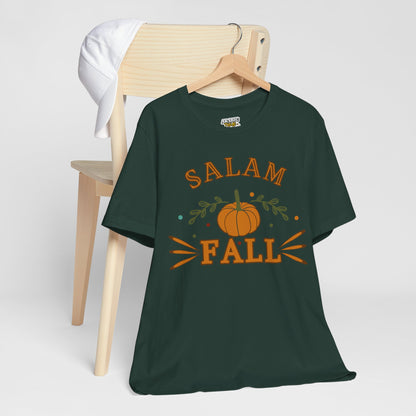 Salam Fall Pumpkin Graphic Tee T-Shirt - Cozy Autumn Pumpkin Graphic Unisex Tee