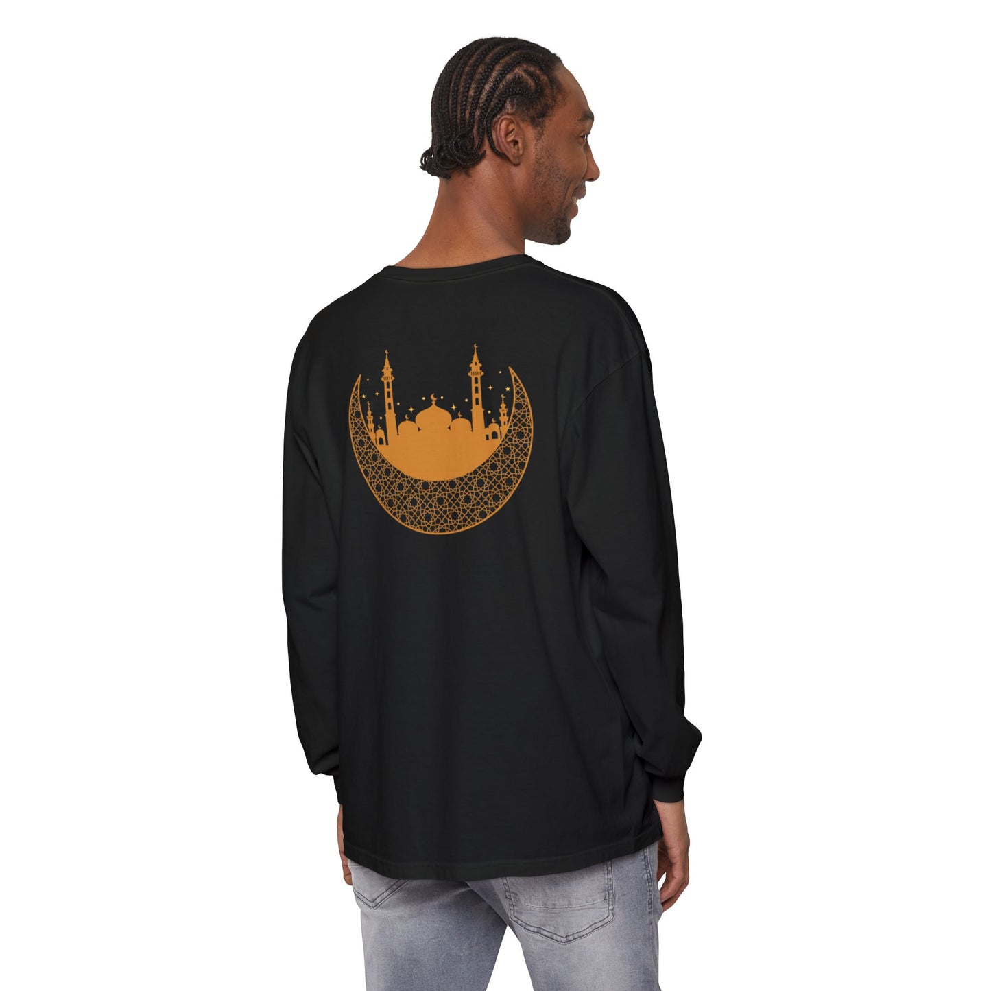 Islamic Ramadan Fasting Long Sleeve T-Shirt - Arabic Calligraphy Islamic Unisex Long Sleeve Tee