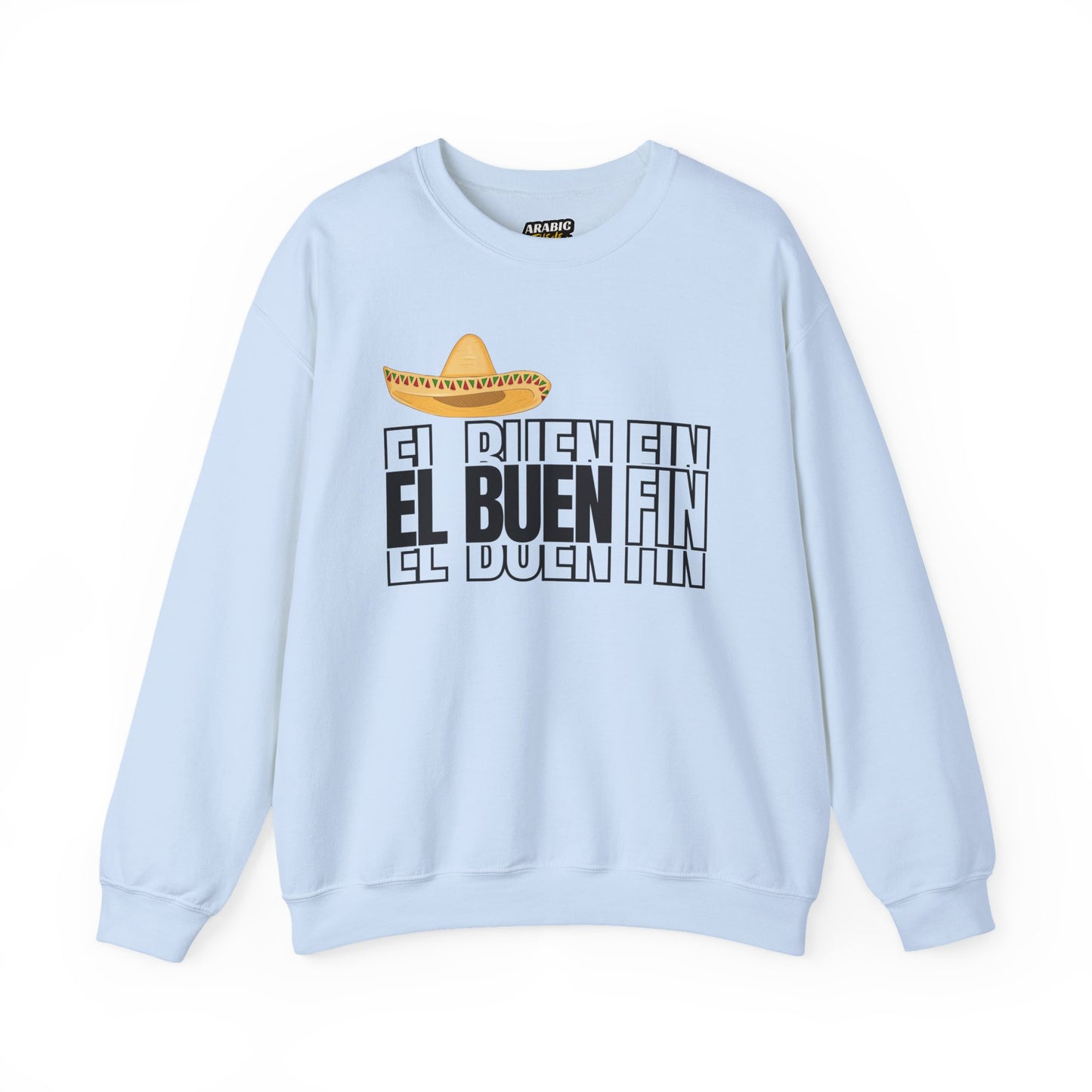El Buen Fin Shadow Typography Sweatshirt - 3D Graphic Crewneck