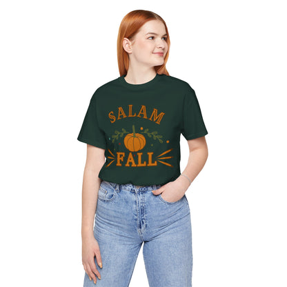 Salam Fall Pumpkin Graphic Tee T-Shirt - Cozy Autumn Pumpkin Graphic Unisex Tee