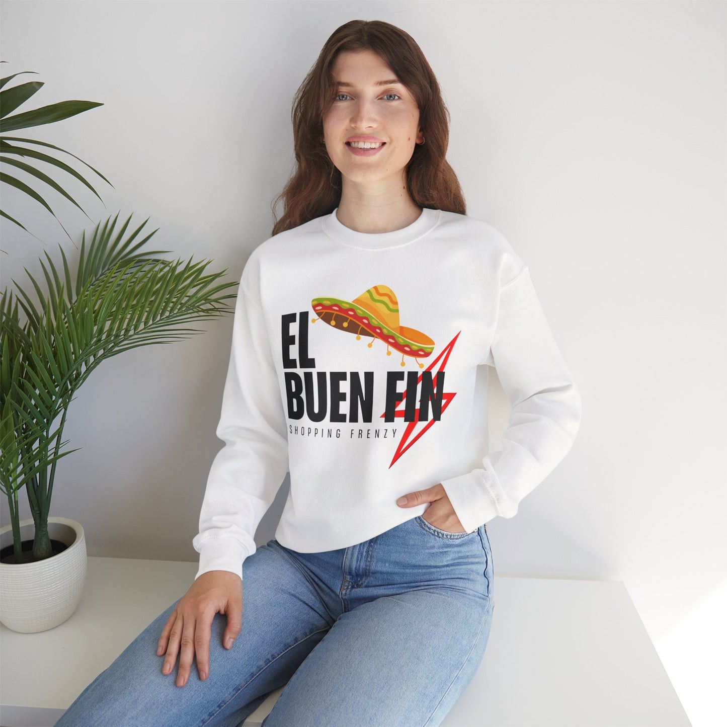 El Buen Fin Shopping Frenzy Sweatshirt - Lightning Graphic Crewneck
