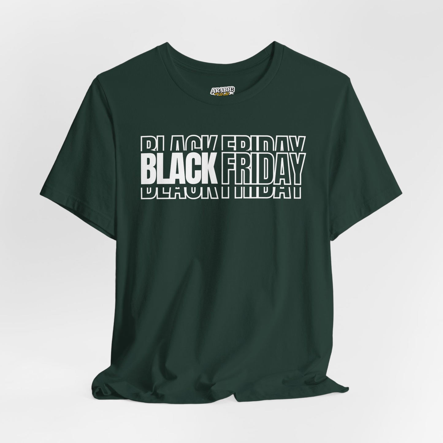 Black Friday Shadow Typography T-Shirt - 3D Graphic Unisex Tee