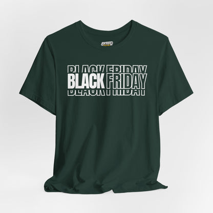 Black Friday Shadow Typography T-Shirt - 3D Graphic Unisex Tee