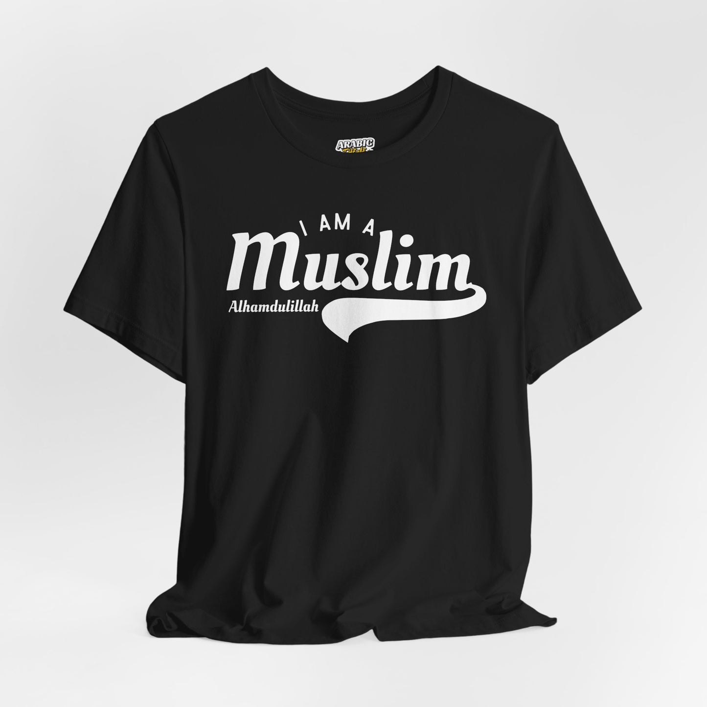 I Am A Muslim Typographic Tee T-Shirt - Cozy Soft Cotton Unisex Statement Tee