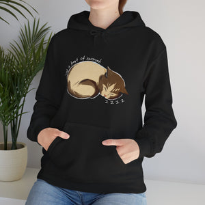 Nap Is Part Of Sunnah Typographic Hoodie - Cozy Soft Cotton Unisex Sleeping Cat Graphic Hoodie
