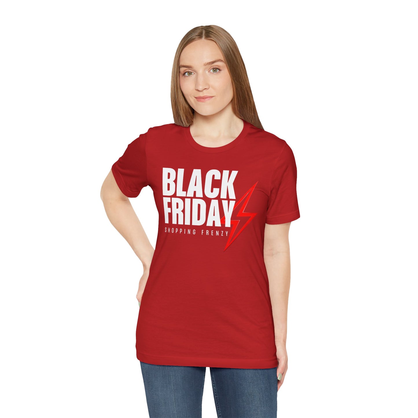 Black Friday Shopping Frenzy T-Shirt - Lightning Graphic Unisex Tee
