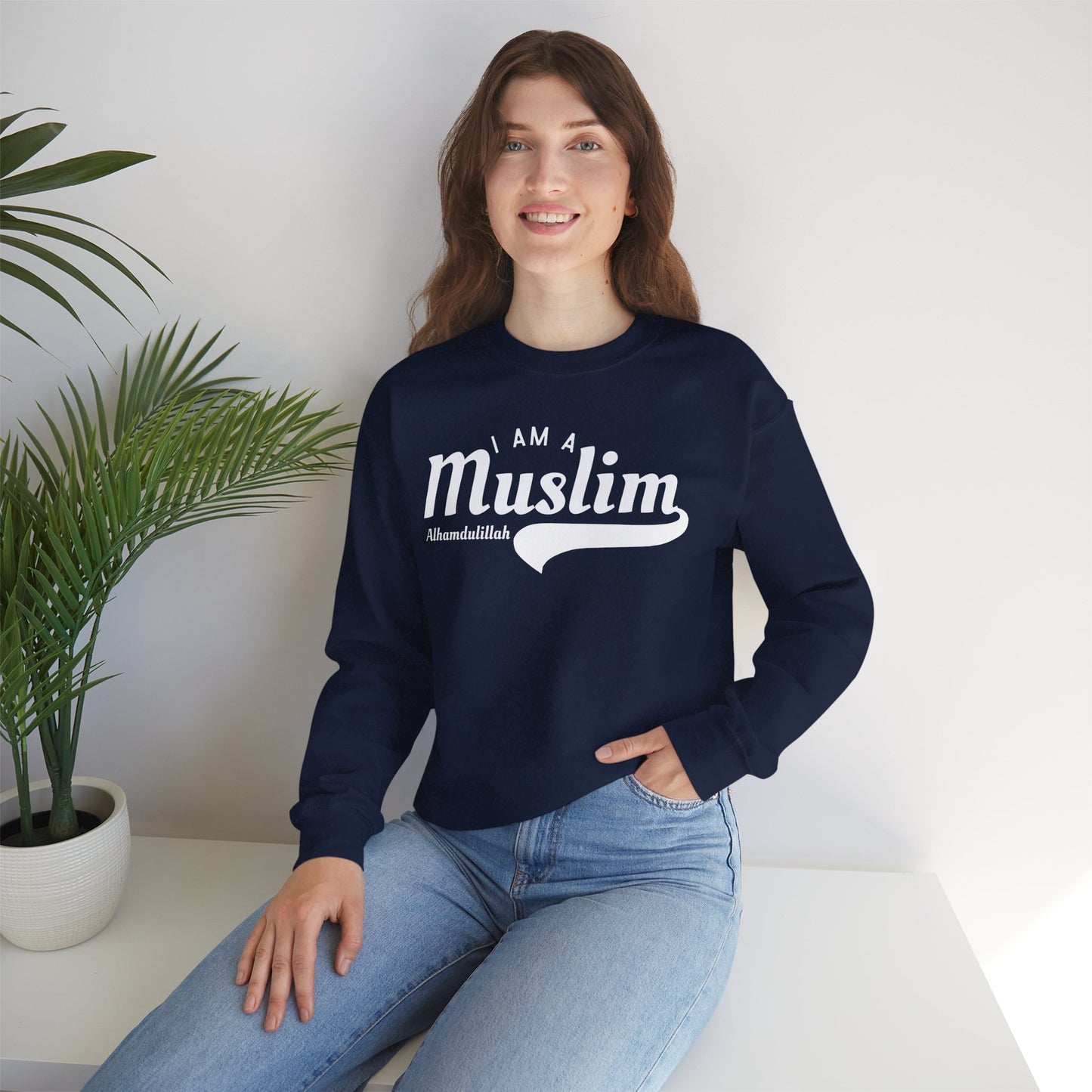 I Am A Muslim Typographic Sweatshirt - Cozy Soft Cotton Unisex Statement Sweatshirt