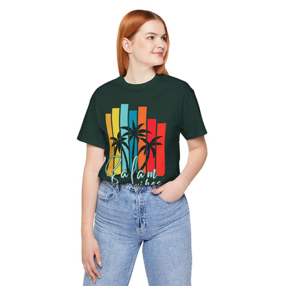 Salam Vibes Palm Tree Graphic Tee T-Shirt - Cozy Soft Cotton Graphic Unisex Tee