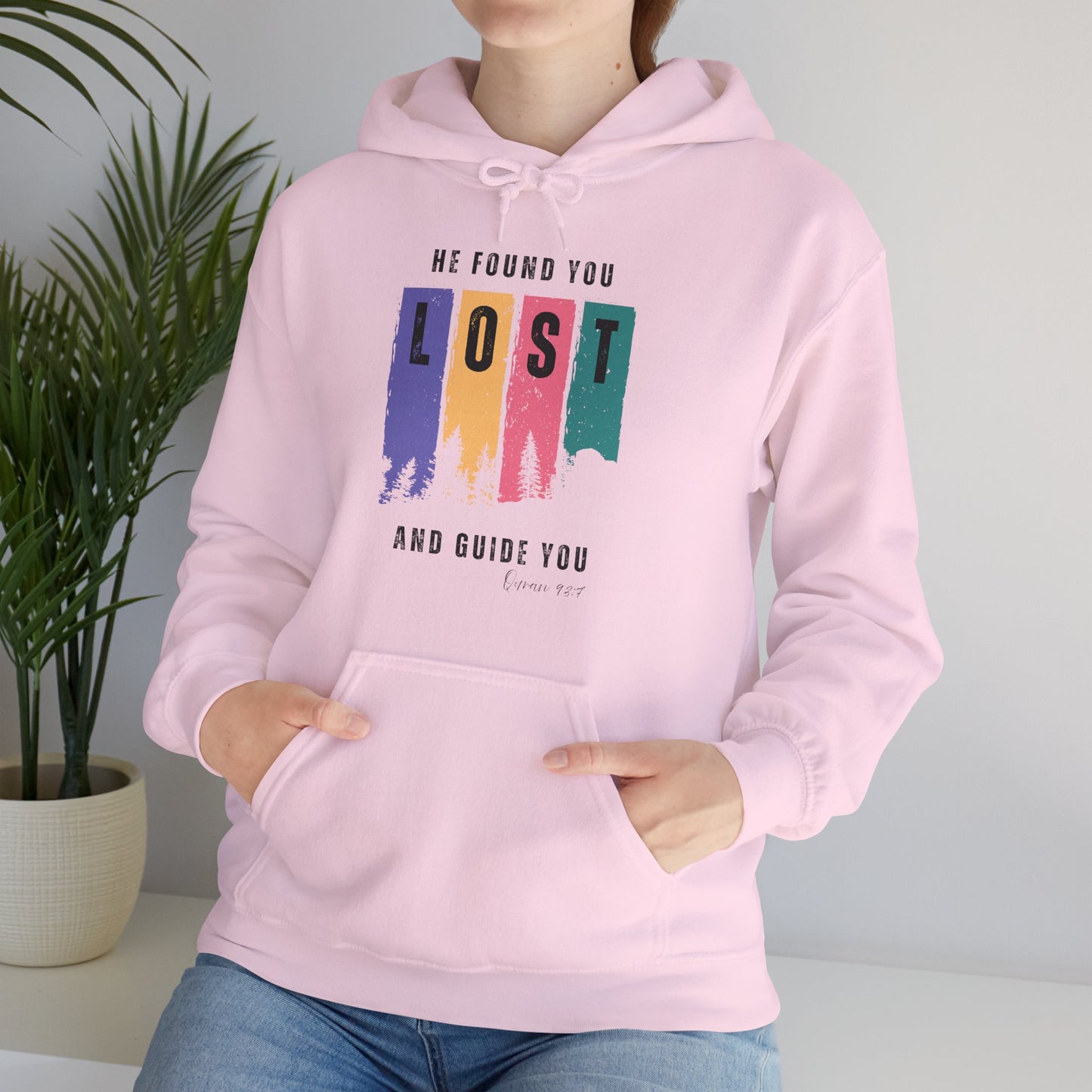 He Found You lost And Guide You Graphic Hoodie - He Found You lost And Guide You Typography Islamic Unisex Hoodie