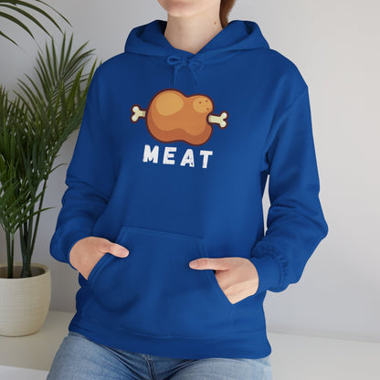 Cartoon MEAT Graphic Hoodie - Cozy Soft Cotton Unisex Graphic Hoodie