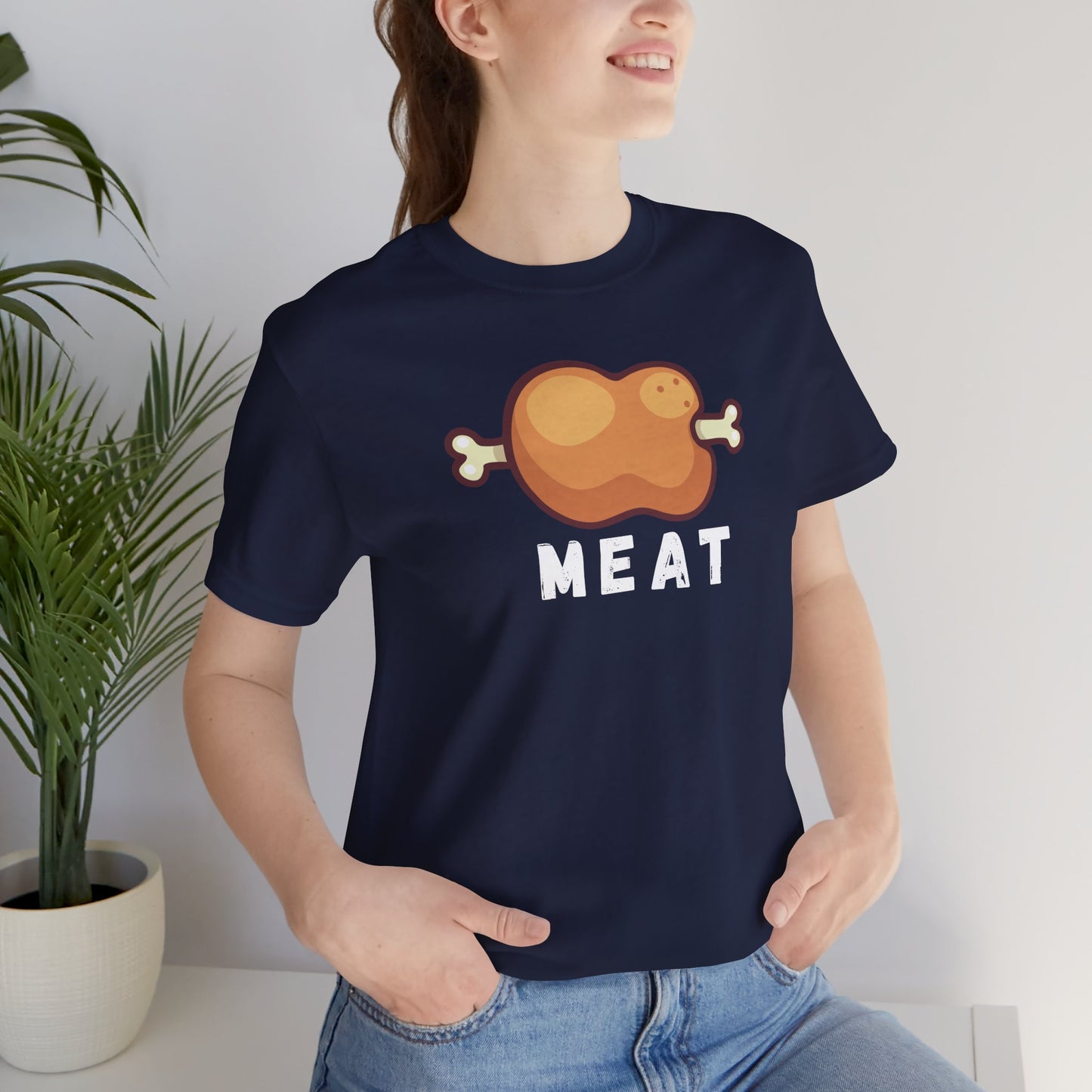 Cartoon MEAT Graphic Tee T-Shirt - Cozy Soft Cotton Unisex Graphic Tee