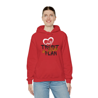 Trust in Allah's Plan Typographic Hoodie - Tawakkul Cozy Soft Cotton Unisex Hoodie