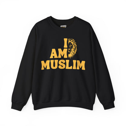 I Am Muslim Typographic Sweatshirt - Lion Cozy Soft Cotton Unisex Sweatshirt