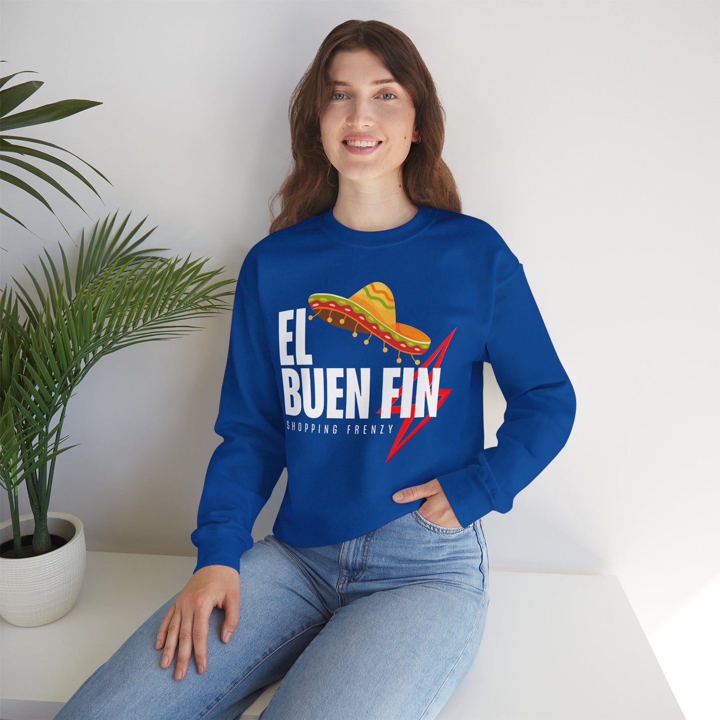 El Buen Fin Shopping Frenzy Sweatshirt - Lightning Graphic Crewneck