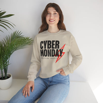 Cyber Monday Shopping Frenzy Sweatshirt - Lightning Graphic Crewneck