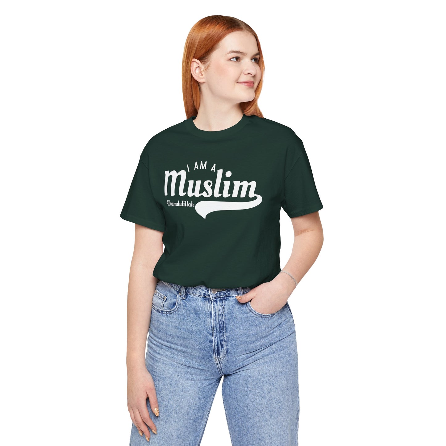I Am A Muslim Typographic Tee T-Shirt - Cozy Soft Cotton Unisex Statement Tee