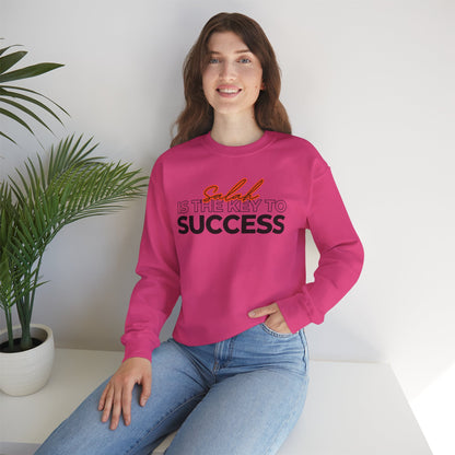 Salah is the Key to Success Typographic Sweatshirt - Cozy Soft Cotton Unisex Statement Sweatshirt