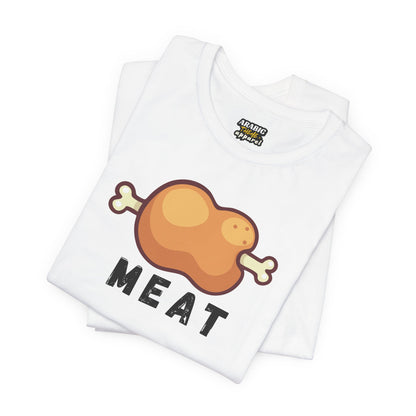 Cartoon MEAT Graphic Tee T-Shirt - Cozy Soft Cotton Unisex Graphic Tee