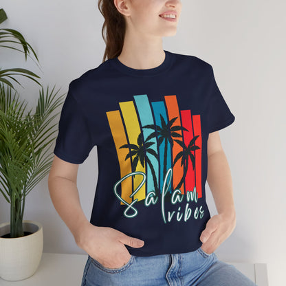 Salam Vibes Palm Tree Graphic Tee T-Shirt - Cozy Soft Cotton Graphic Unisex Tee