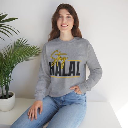 Stay Halal Graphic Sweatshirt - Soft Cozy Stay Halal Graphic Unisex Sweatshirt