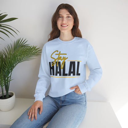 Stay Halal Graphic Sweatshirt - Soft Cozy Stay Halal Graphic Unisex Sweatshirt