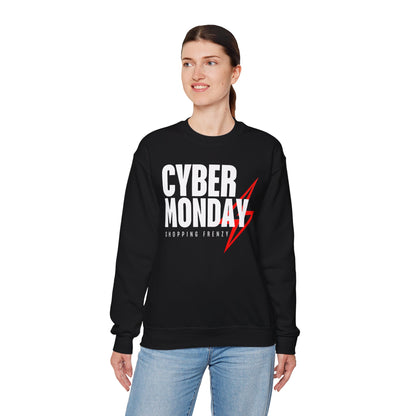 Cyber Monday Shopping Frenzy Sweatshirt - Lightning Graphic Crewneck