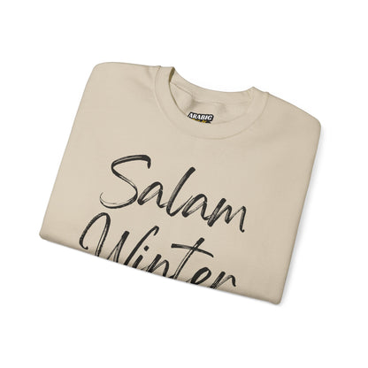 Salam Winter Typographic Sweatshirt - Cozy Soft Cotton Unisex Minimalist Graphic Sweatshirt