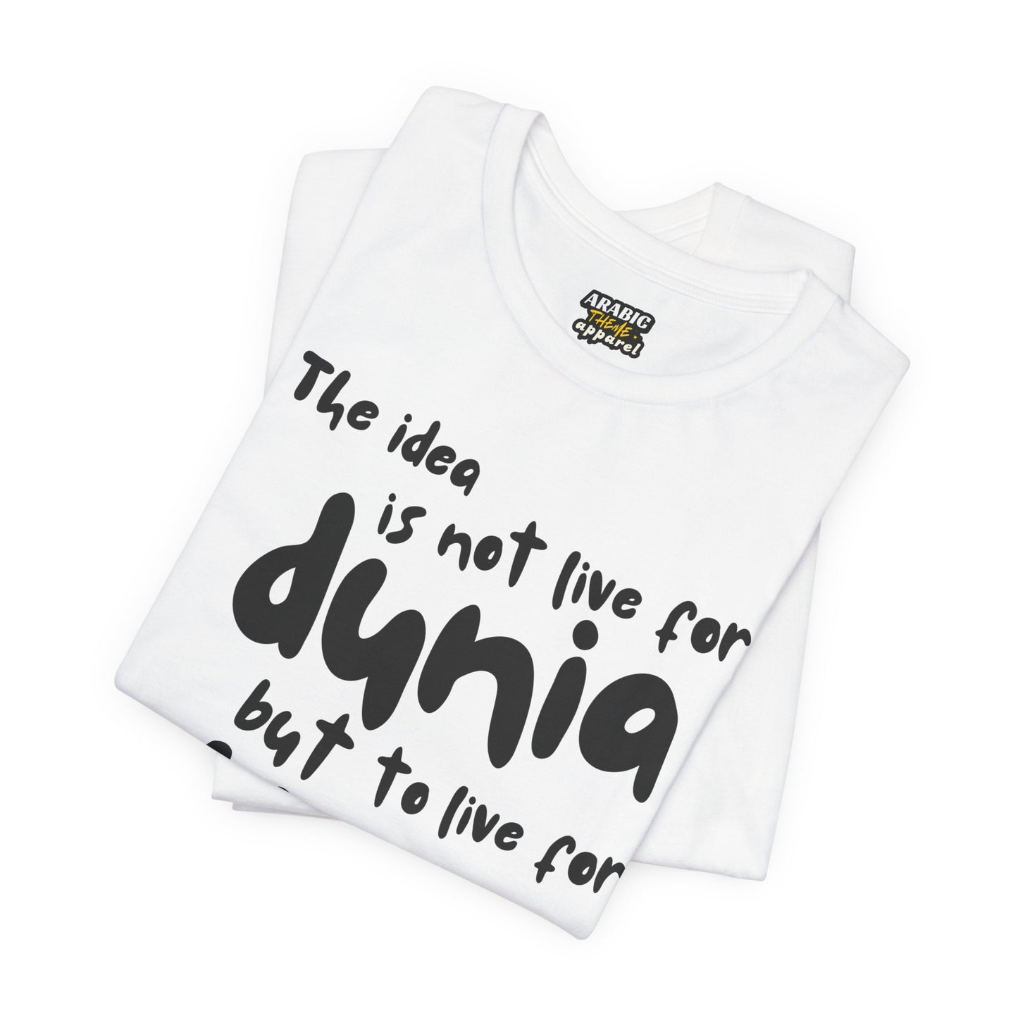 Live for Akhirah Typographic Tee T-Shirt - Cozy Soft Cotton Unisex Statement Tee