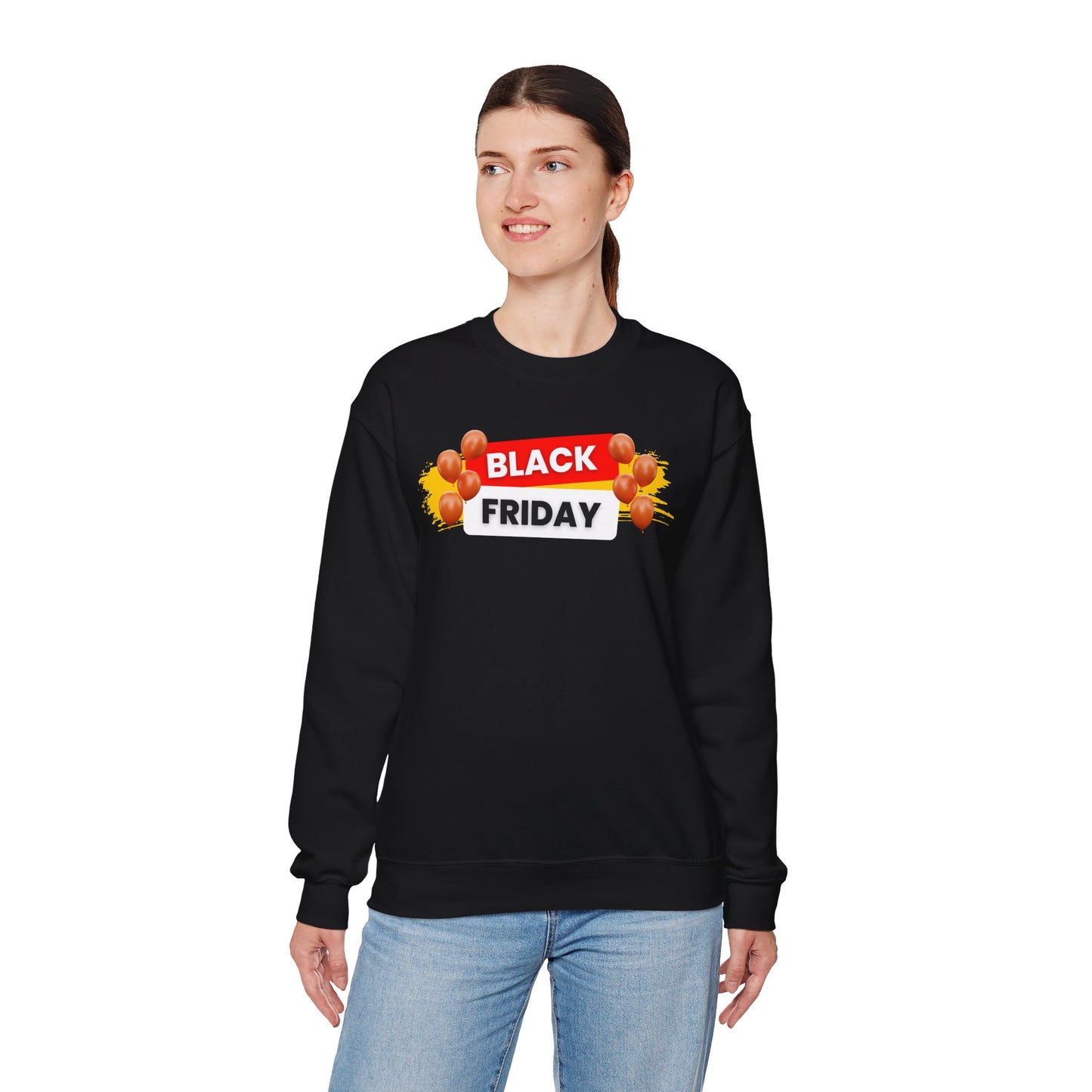 Black Friday Party Sweatshirt - Celebration Graphic Unisex Crewneck
