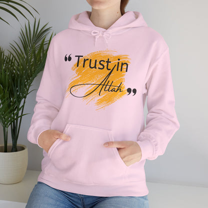 Trust in Allah Graphic Tee Hoodie - Trust in Allah Typography Islamic Unisex Hoodie