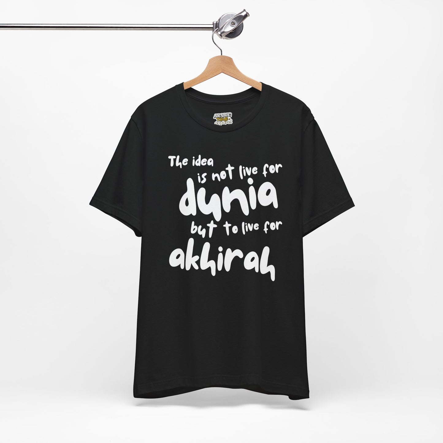 Live for Akhirah Typographic Tee T-Shirt - Cozy Soft Cotton Unisex Statement Tee