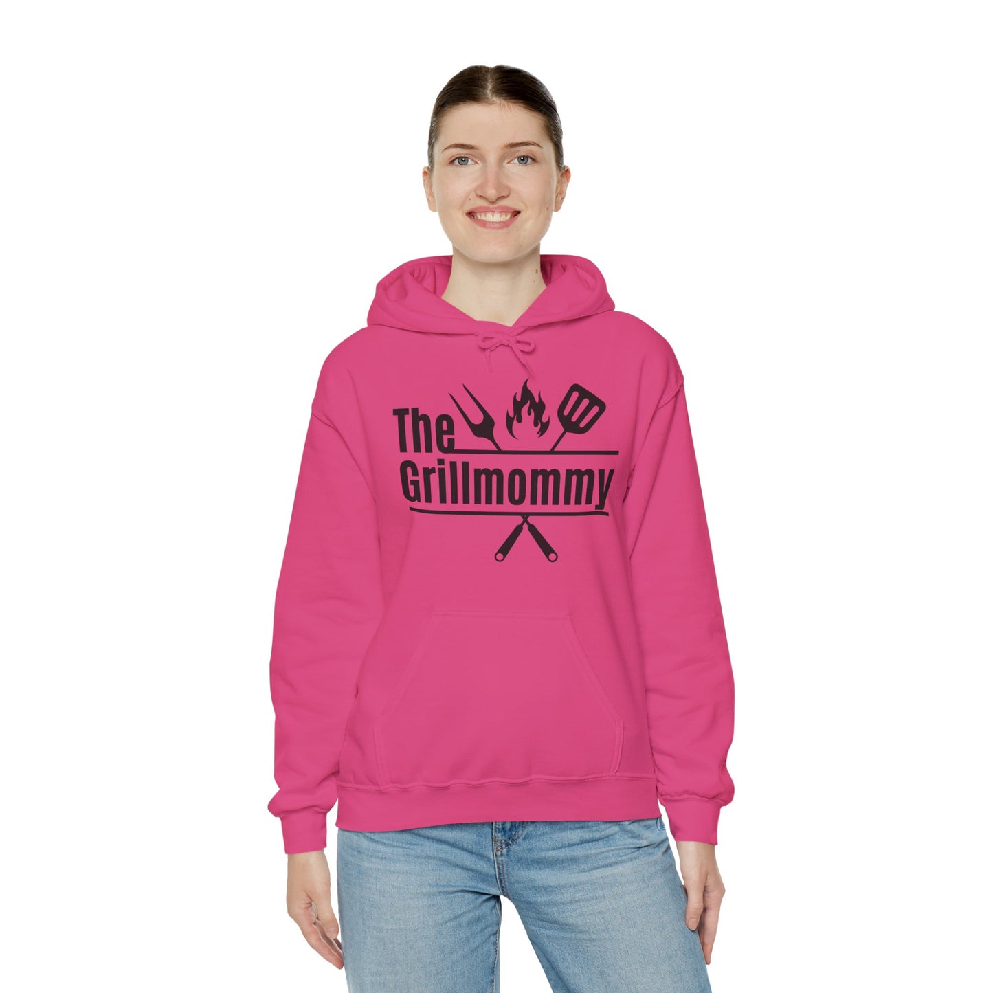 The Grillmommy Typography Hoodie - Cozy Soft Cotton Unisex BBQ Graphic Hoodie